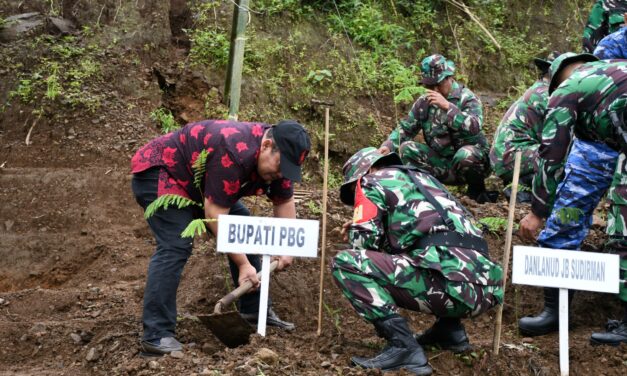 5000 Bibit Pohon Ditanam di Daerah Rawan Longsor Desa Siwarak