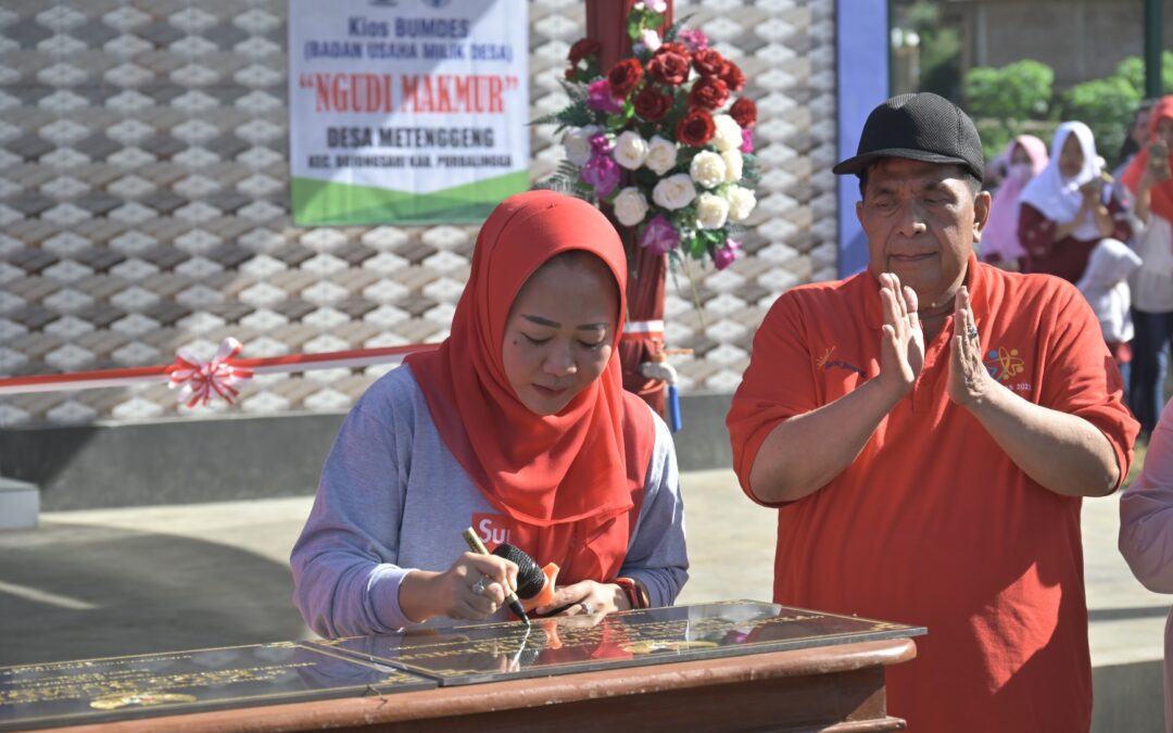 Gebrak Gotong Royong di Metenggeng, Bupati Tiwi Resmikan Bumdes Ngudi Makmur