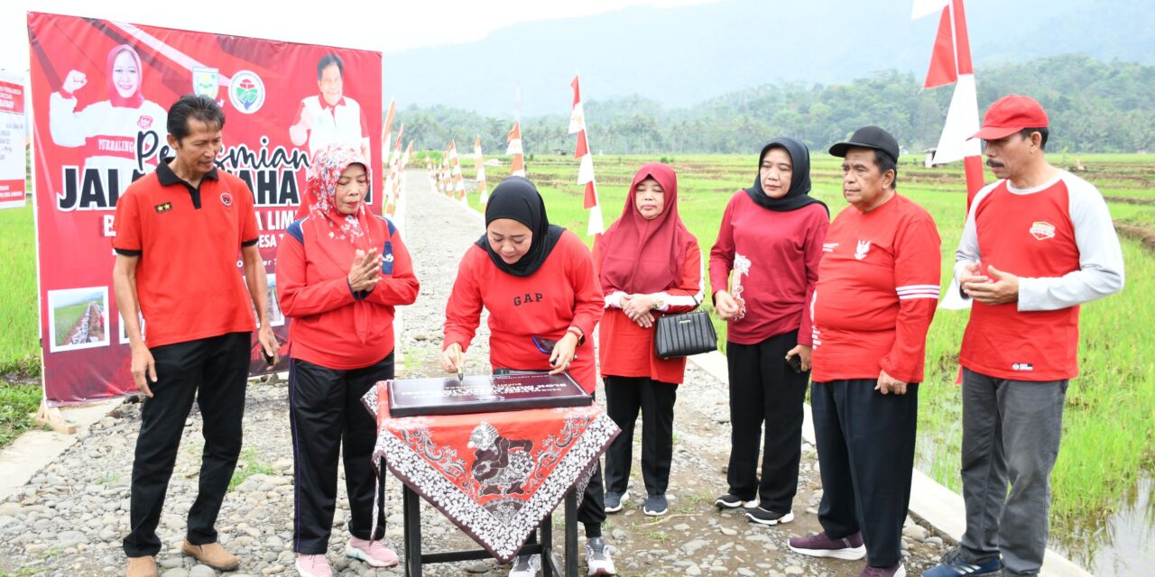 Perlancar Distribusi Hasil Pertanian, Bupati Tiwi Resmikan Jalan Usaha Tani