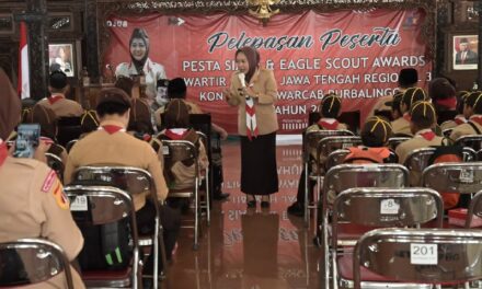 Bupati Tiwi Ajak Kontingen Purbalingga Riang Gembira Ikuti Pesta Siaga Kwarda Jateng