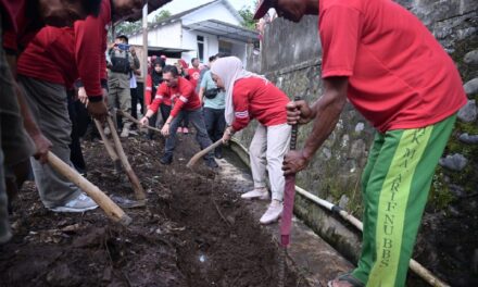 Tingkatkan Produktivitas Pertanian, Bupati Tiwi Ikut Gotong-royong Bangun Saluran Irigasi di Kajongan