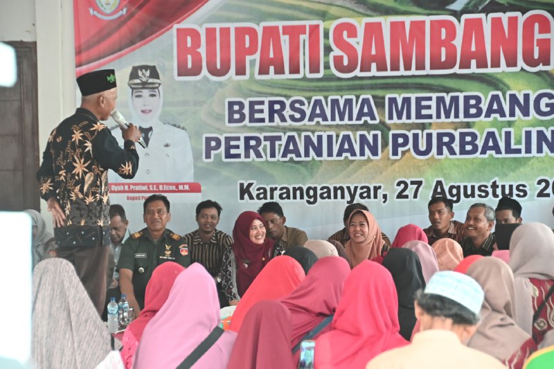 Pertanian Kecamatan Karanganyar Dapat Perhatian Khusus, Bupati Tiwi Prioritaskan Program Pompanisasi