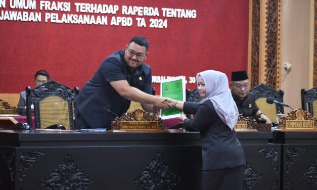 Pertanggungjawaban APBD 2024, Fraksi-Fraksi Apresiasi PAD Lampaui Target