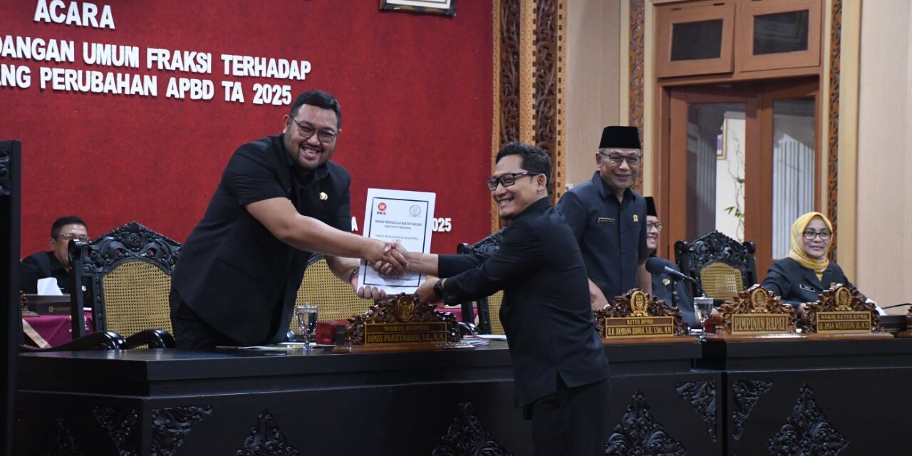DPRD Dukung Perubahan APBD 2025 Lanjut, Fraksi-Fraksi Dorong Pemerataan Alus Dalané