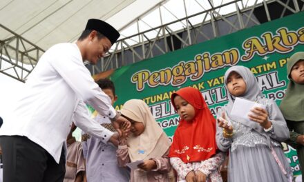 314 Anak Yatim Disantuni, Bupati Fahmi Apresiasi Kepedulian Sosial Pedagang Pasar Bobotsari 