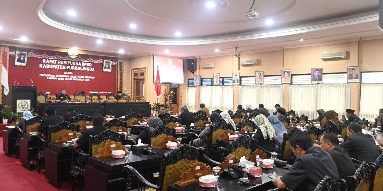 PAD Naik, Infrastruktur Diperkuat: Raperda APBD 2026 Dapat Dukungan Fraksi DPRD Purbalingga