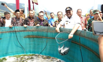 Panen Raya Nila Bioflok, Wabup Dimas: Potensi Penggerak Ekonomi Desa