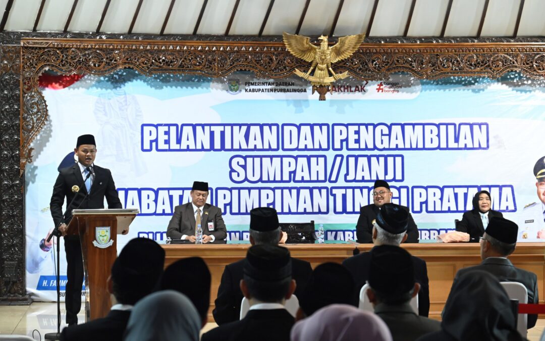 Susunan Perangkat Daerah Baru Pemkab Purbalingga, Lima Kepala Dinas Resmi Dilantik