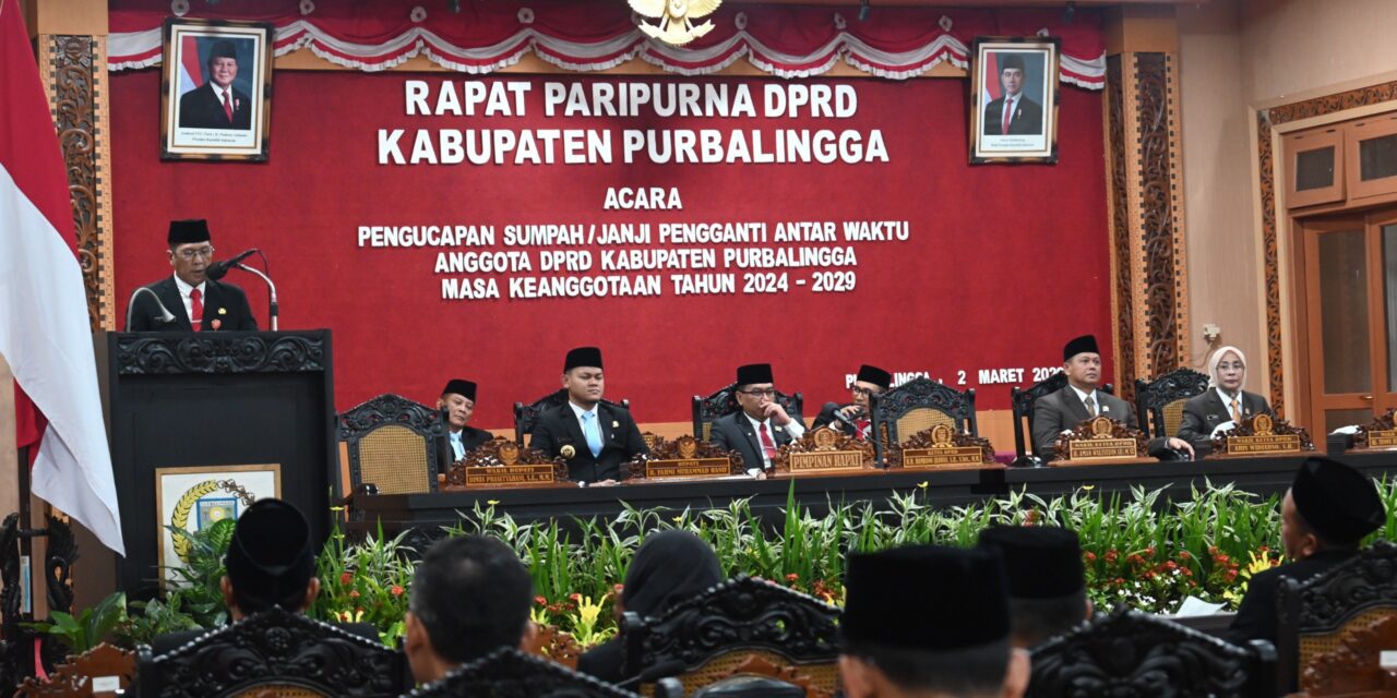Slamet Resmi Jadi Anggota DPRD Purbalingga, Bupati Tekankan Amanah dan Integritas