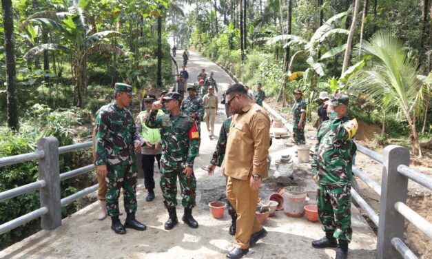 Progres Capai 80 Persen, Tim Wasev Mabes TNI AD Apresiasi Kinerja TMMD di Desa Krangean