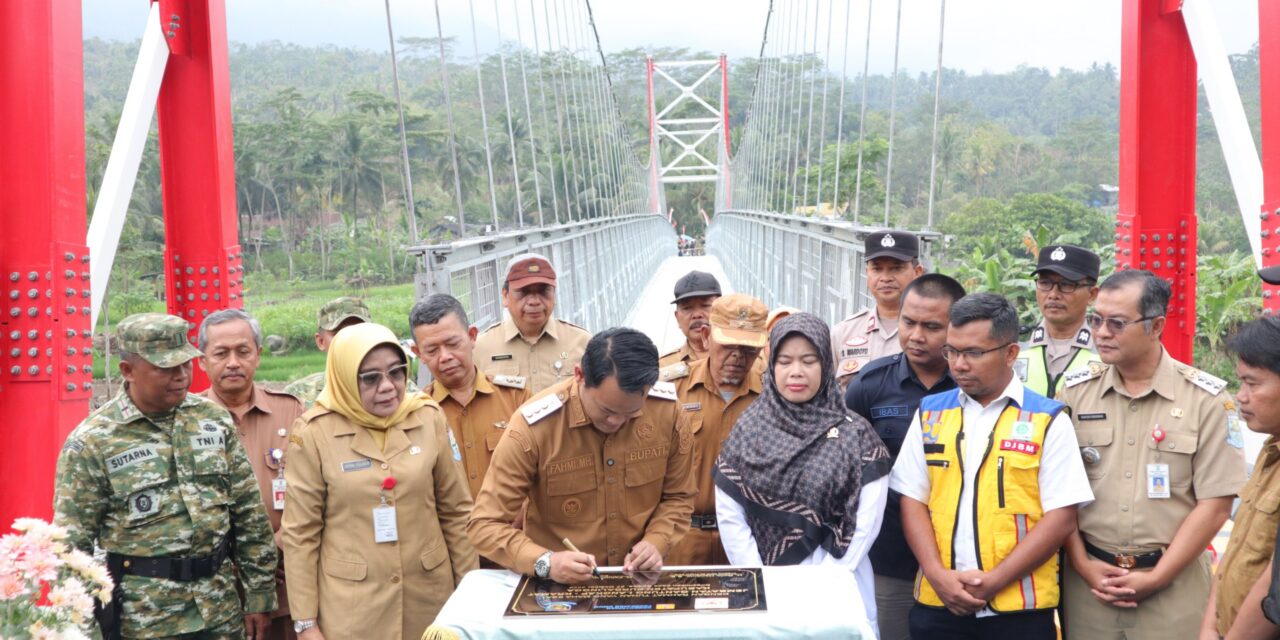 Jembatan Gantung Langkap–Kramat Diresmikan, Konektivitas Antarwilayah Makin Kuat